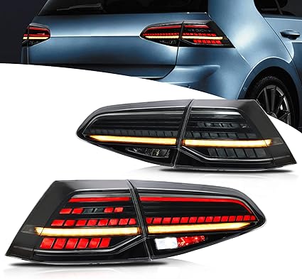 LED Tail Light Set with Sequential Indicators (Smoked) – VW Golf MK7 / MK7.5 (2013–2021, Hatchback)