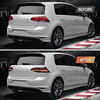 LED Tail Light Set with Sequential Indicators (Smoked) – VW Golf MK7 / MK7.5 (2013–2021, Hatchback)