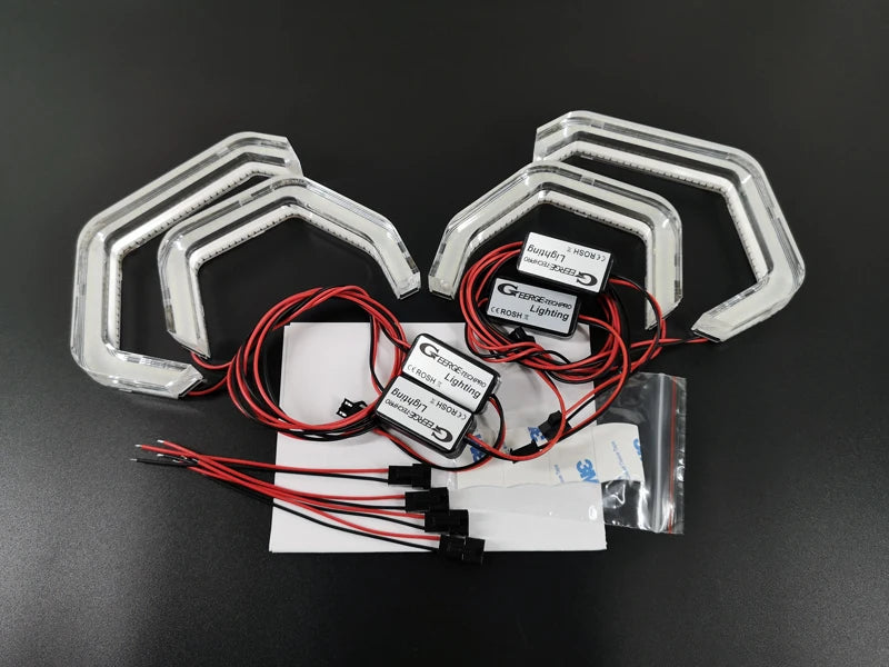 LED Angel Eyes Halo Rings (Concept M4 Style) – SEAT Leon Mk2 1P (2005–2012) Xenon Headlights