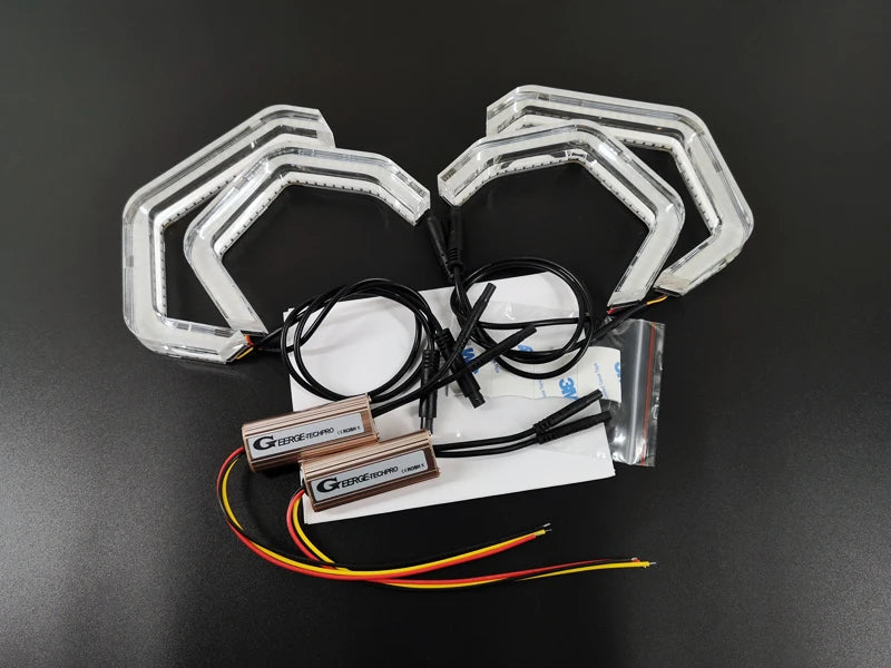 LED Angel Eyes Halo Rings (Concept M4 Style) – SEAT Leon Mk2 1P (2005–2012) Xenon Headlights