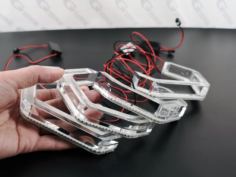 LED Angel Eyes Halo Rings (Concept M4 Style) – SEAT Leon Mk2 1P (2005–2012) Xenon Headlights