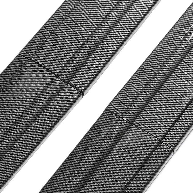 Universal Side Skirt Extensions For Audi (Gloss Black/Carbon)