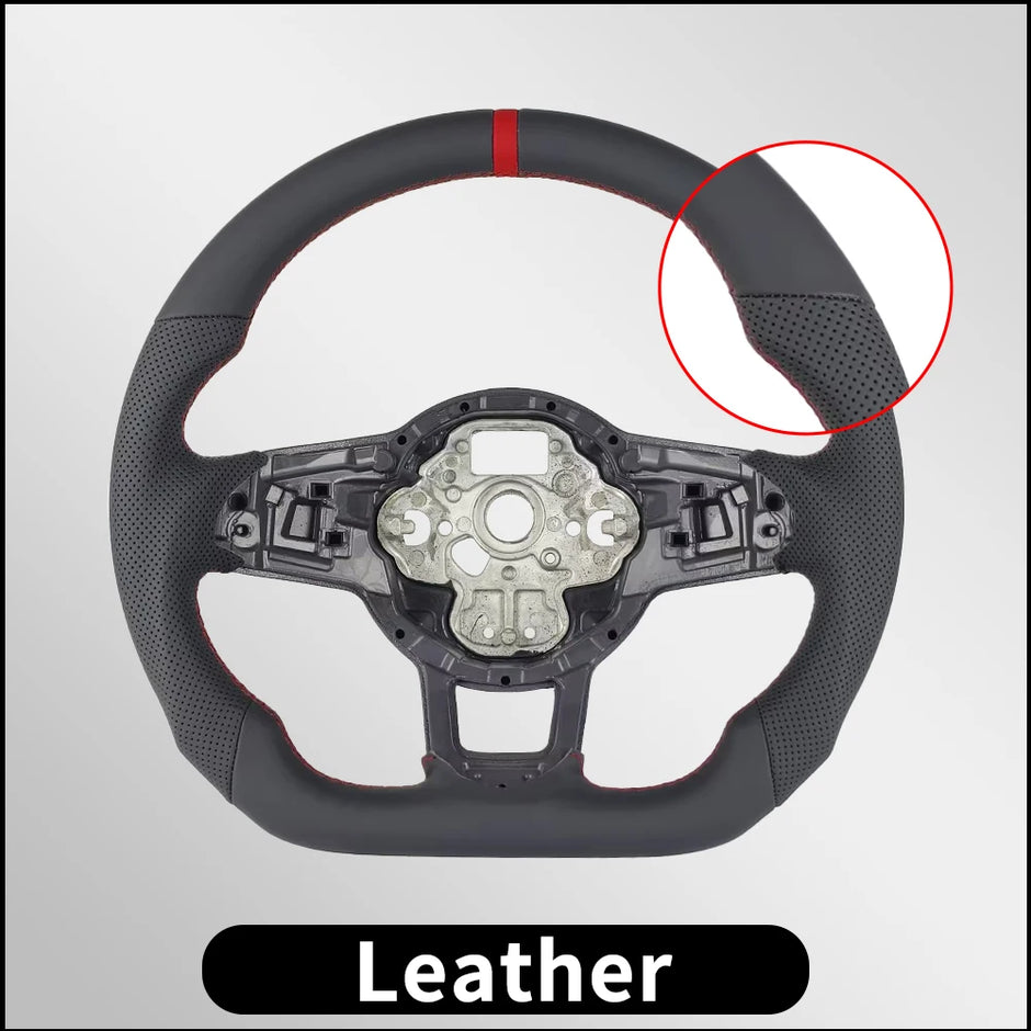 Carbon Fiber Steering Wheel Upgrade (Perforated Leather) – VW Golf 7/7.5 / GTI / GTE / GLI / Tiguan (2013–2019)