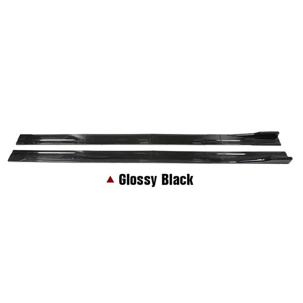 Universal Side Skirt Extensions For Audi (Gloss Black/Carbon)