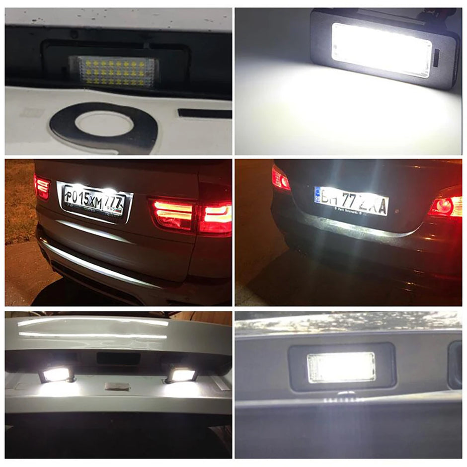 Audi Error-Free White LED Number Plate Lights (Pair)