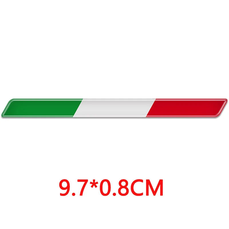 3D Reflective Italia Flag Sticker / Epoxy Resin Decal (Waterproof) – Motorcycles & Scooters