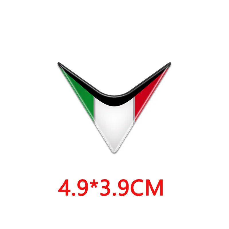 3D Reflective Italia Flag Sticker / Epoxy Resin Decal (Waterproof) – Motorcycles & Scooters