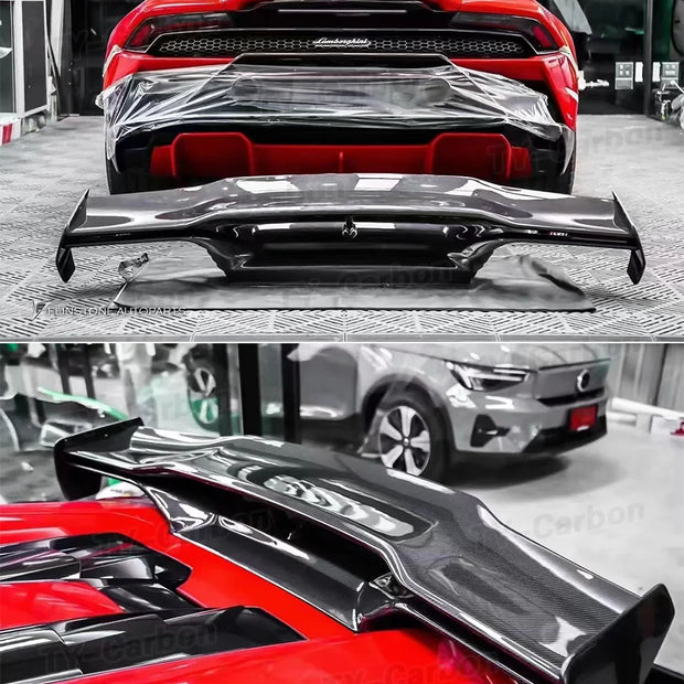 Lamborghini Huracan V-Style Carbon Rear Duck Spoiler / Trunk Lid Wing