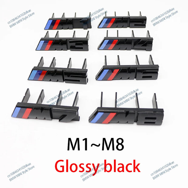 BMW M-Style Front Grille Badge Emblem (Clip-In “M” Logo)