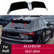 Gloss Black Rear Roof Spoiler Cap – for Audi Audi A3 / Audi S3 / Audi RS3 (8Y Sportback 2021–2024)