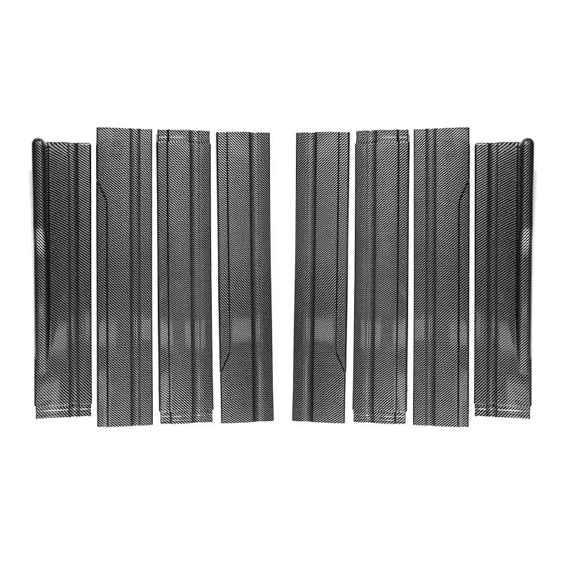 Universal Side Skirt Extensions For Audi (Gloss Black/Carbon)