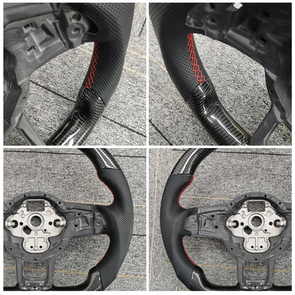 Carbon Fiber Steering Wheel Upgrade (Perforated Leather) – VW Golf 7/7.5 / GTI / GTE / GLI / Tiguan (2013–2019)