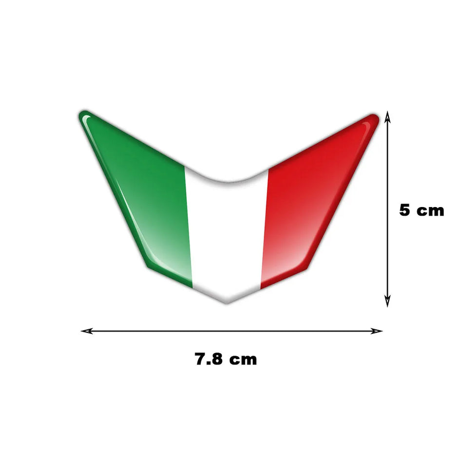3D Reflective Italia Flag Sticker / Epoxy Resin Decal (Waterproof) – Motorcycles & Scooters