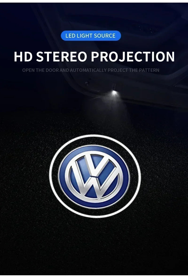 VW Logo Door Projector Puddle Lights – Volkswagen Models (Pair)