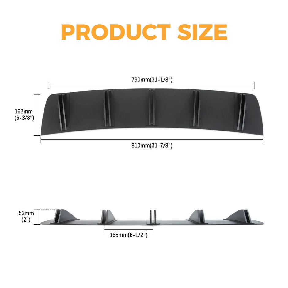 Rear Diffuser Fins – 10 Fin (Seat Leon Cupra MK3 / 5F)