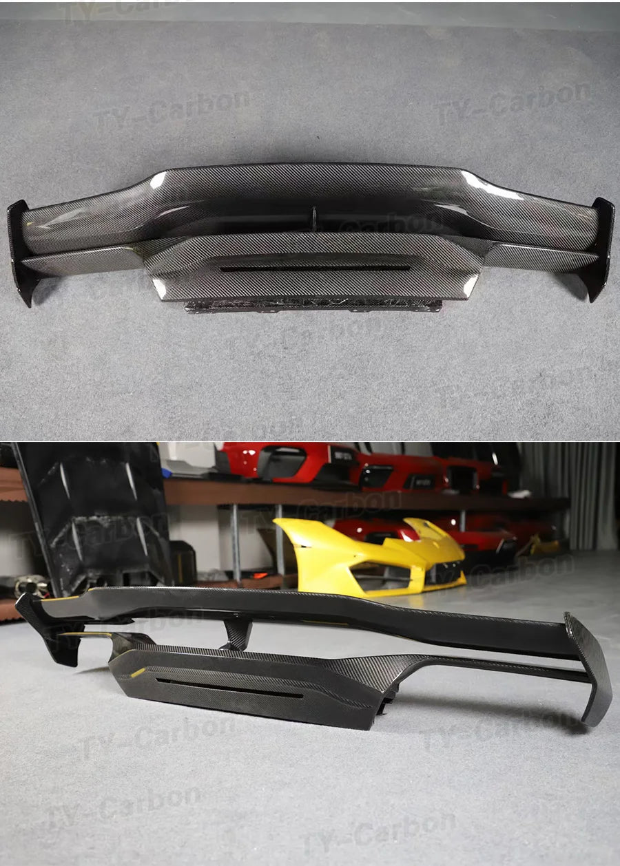 Lamborghini Huracan V-Style Carbon Rear Duck Spoiler / Trunk Lid Wing