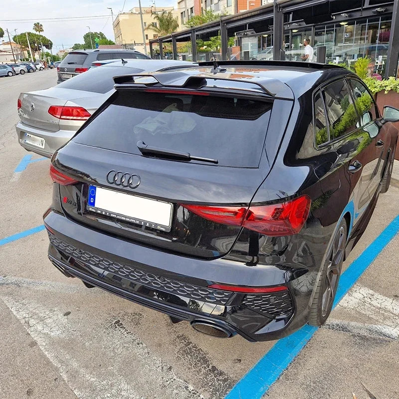 Gloss Black Rear Roof Spoiler Cap – for Audi Audi A3 / Audi S3 / Audi RS3 (8Y Sportback 2021–2024)