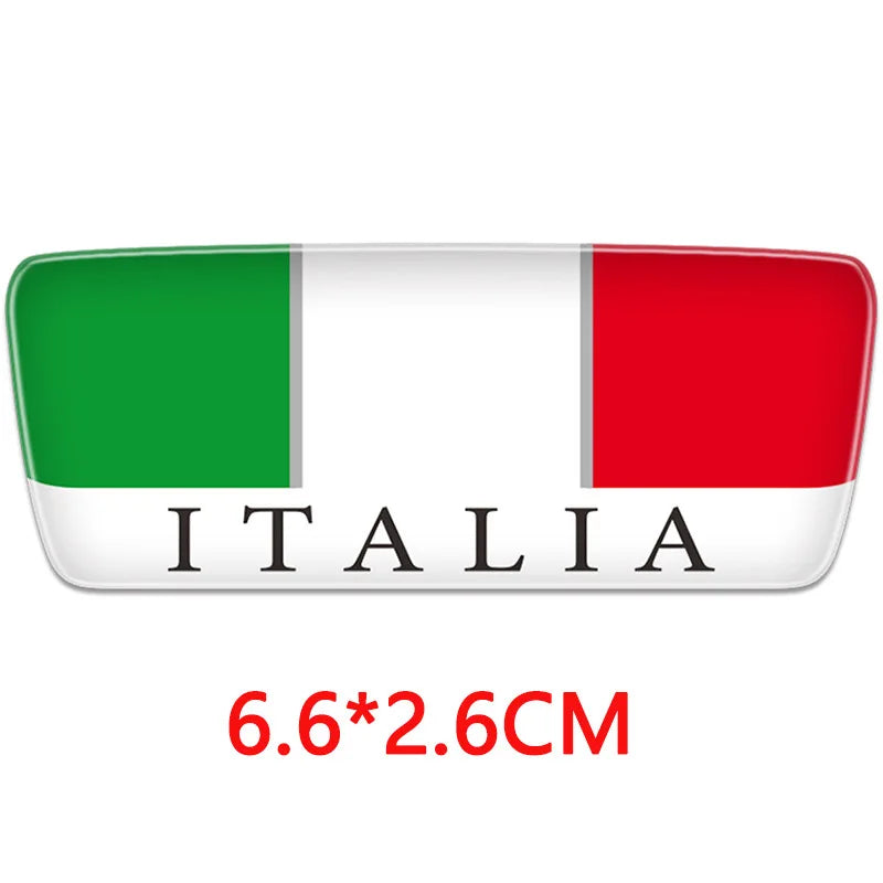 3D Reflective Italia Flag Sticker / Epoxy Resin Decal (Waterproof) – Motorcycles & Scooters
