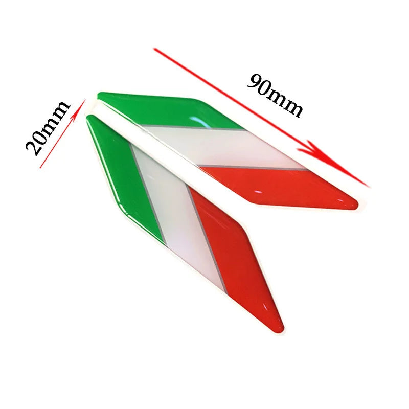 3D Reflective Italia Flag Sticker / Epoxy Resin Decal (Waterproof) – Motorcycles & Scooters