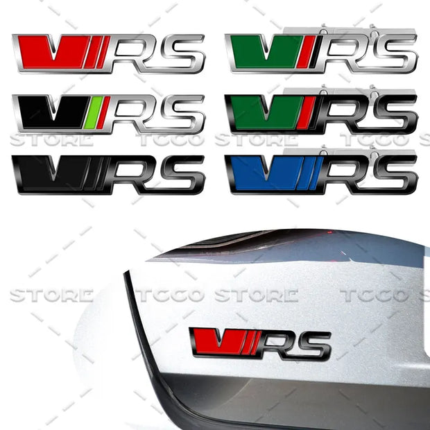 Skoda VRS 3D Chrome Emblem Sticker – Front Grille / Rear Boot Badge