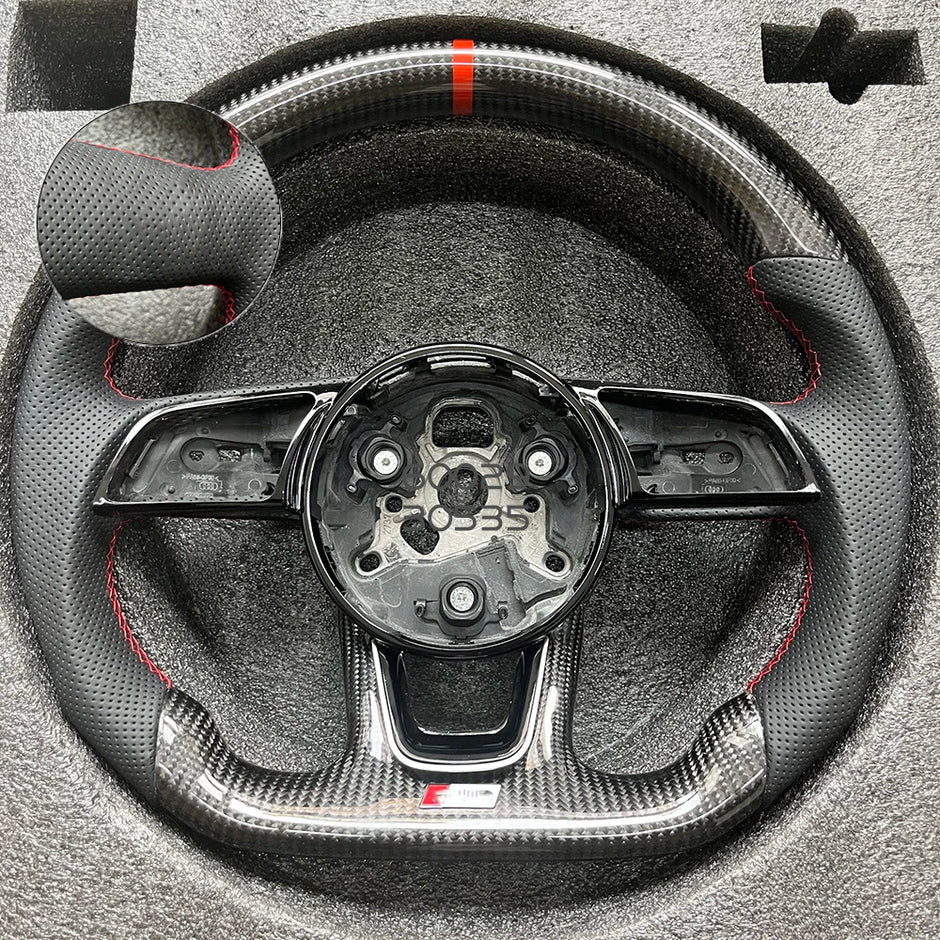 Real Carbon Fibre Steering Wheel – Customisable (Audi Fitment)