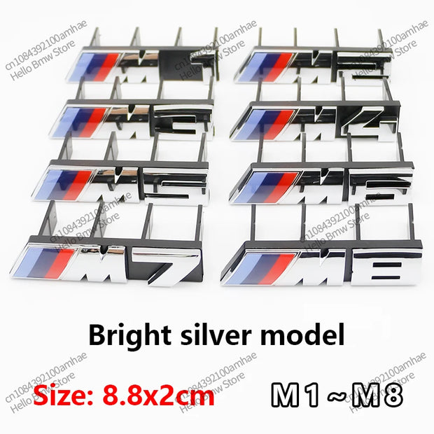 BMW M-Style Front Grille Badge Emblem (Clip-In “M” Logo)