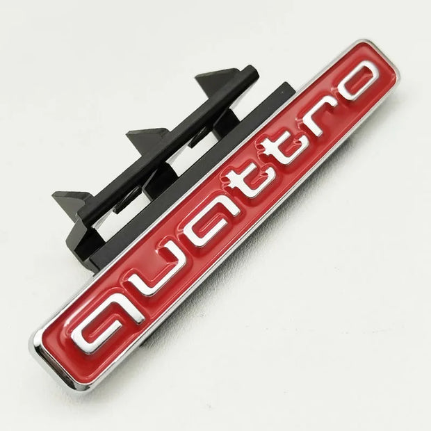 Audi “quattro” Front Grille Emblem Badge – 95mm (3D ABS)