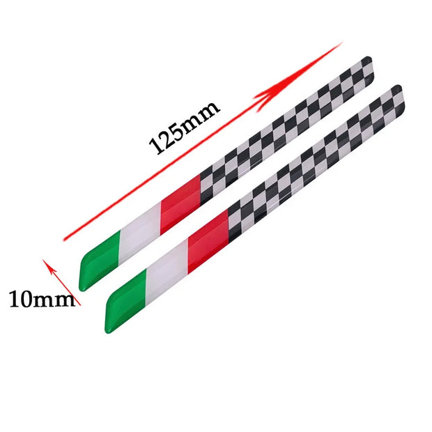 3D Reflective Italia Flag Sticker / Epoxy Resin Decal (Waterproof) – Motorcycles & Scooters