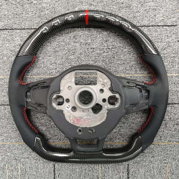 Carbon Fiber Steering Wheel Upgrade (Perforated Leather) – VW Golf 7/7.5 / GTI / GTE / GLI / Tiguan (2013–2019)