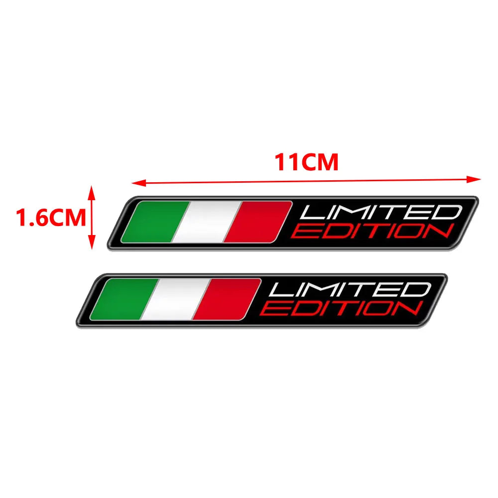 3D Reflective Italia Flag Sticker / Epoxy Resin Decal (Waterproof) – Motorcycles & Scooters