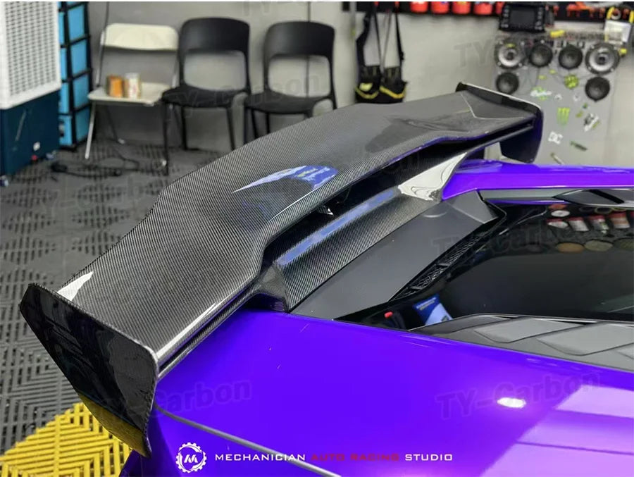 Lamborghini Huracan V-Style Carbon Rear Duck Spoiler / Trunk Lid Wing
