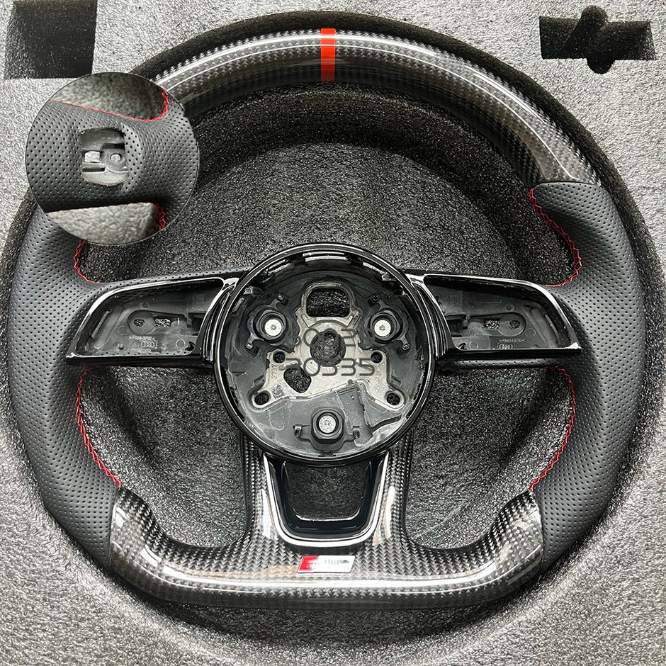 Real Carbon Fibre Steering Wheel – Customisable (Audi Fitment)