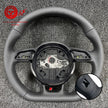 Leather Steering Wheel Upgrade – Black Line Finish (Audi Fitment)
