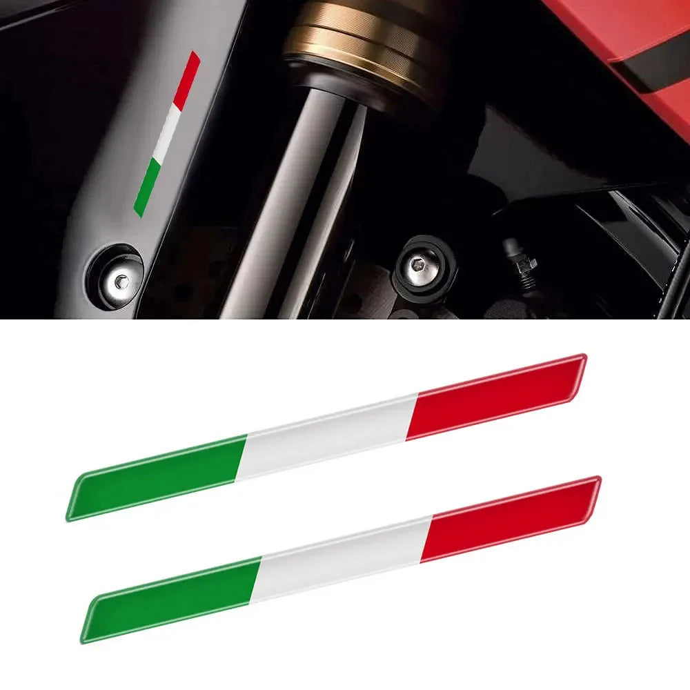 3D Reflective Italia Flag Sticker / Epoxy Resin Decal (Waterproof) – Motorcycles & Scooters