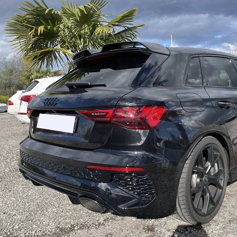 Gloss Black Rear Roof Spoiler Cap – for Audi Audi A3 / Audi S3 / Audi RS3 (8Y Sportback 2021–2024)