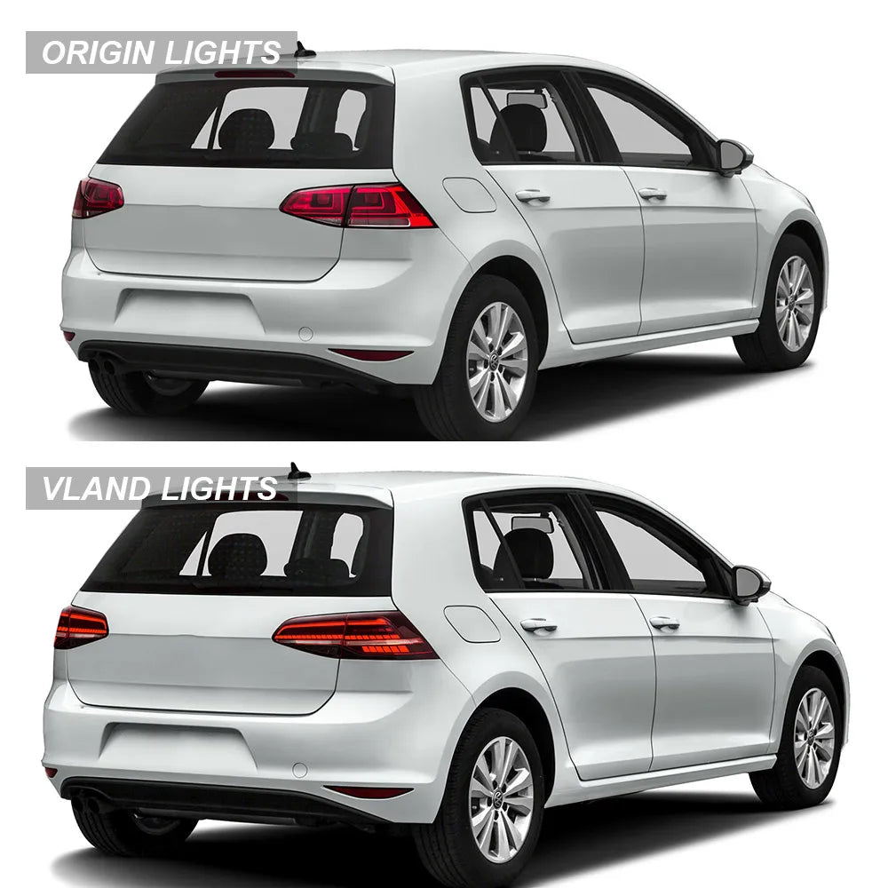 LED Tail Light Set with Sequential Indicators (Smoked) – VW Golf MK7 / MK7.5 (2013–2021, Hatchback)