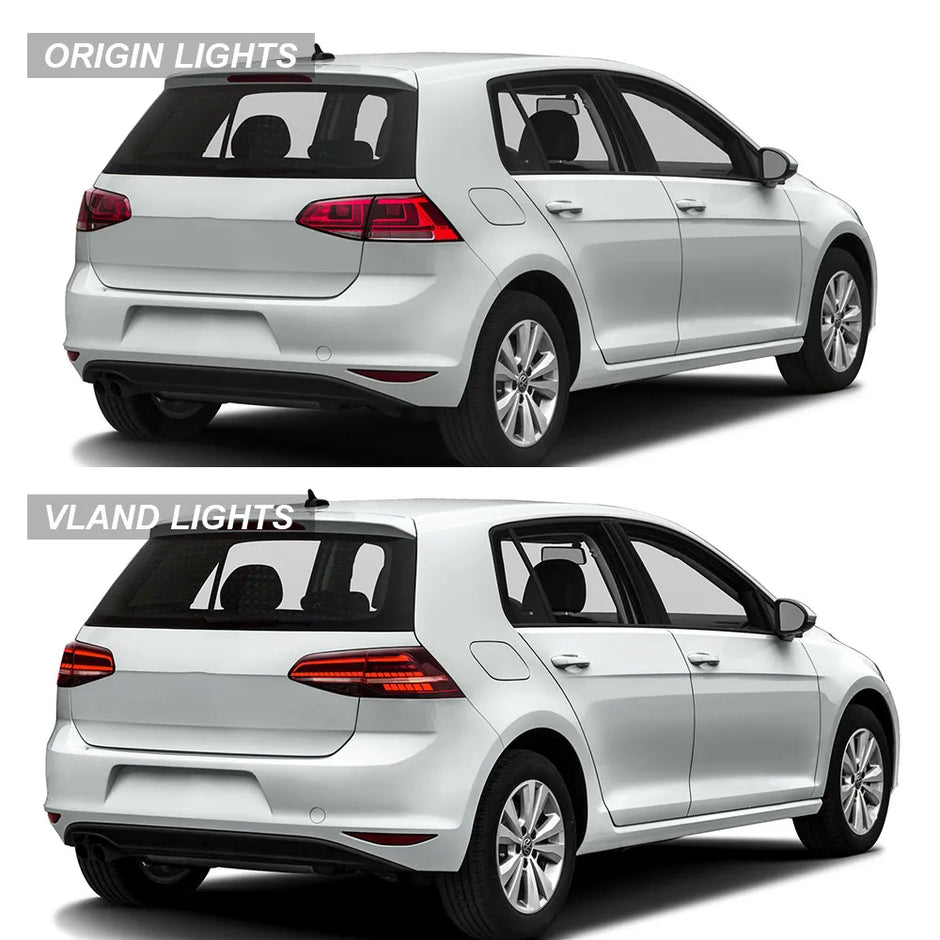 LED Tail Light Set with Sequential Indicators (Smoked) – VW Golf MK7 / MK7.5 (2013–2021, Hatchback)