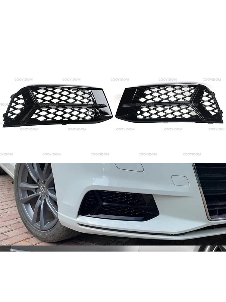 Honeycomb Fog Light Grille Inserts (Audi A3 2017–2020)