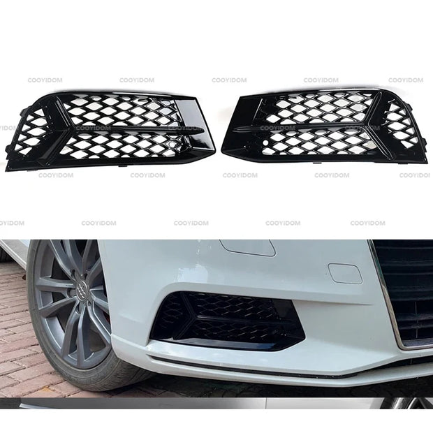 Honeycomb Fog Light Grille Inserts (Audi A3 2017–2020)
