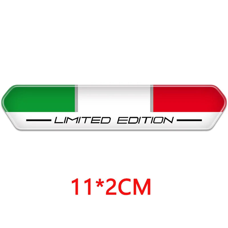 3D Reflective Italia Flag Sticker / Epoxy Resin Decal (Waterproof) – Motorcycles & Scooters