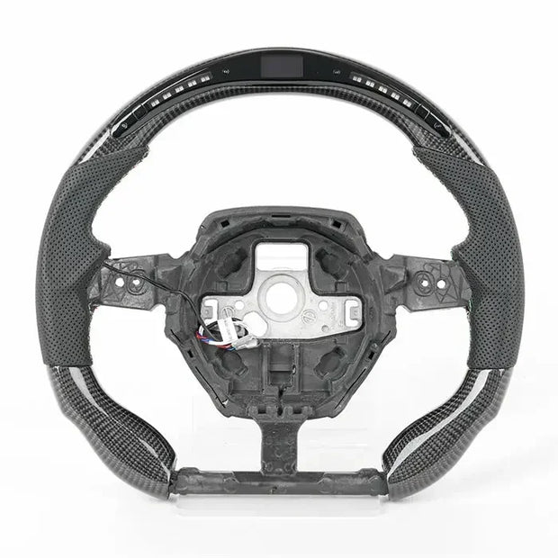 LED Carbon Fiber Steering Wheel (Perforated Leather) for Lamborghini Huracán (2018–2024)