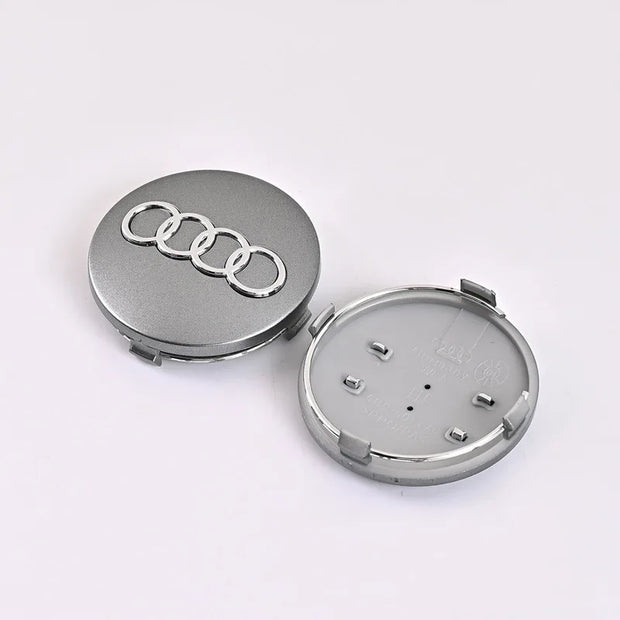 Audi Wheel Centre Caps (4pcs) – Multiple Sizes (60/61/68/69/77mm)