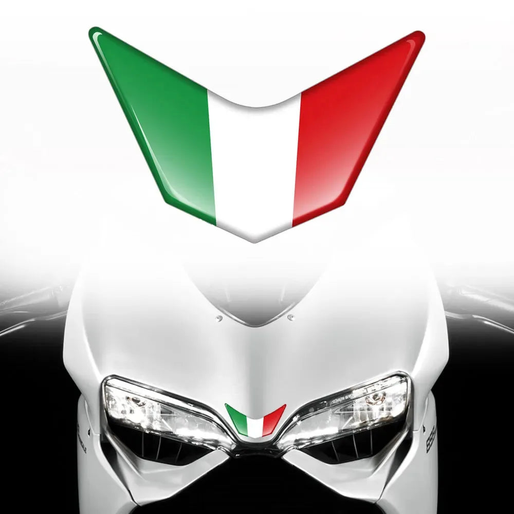 3D Reflective Italia Flag Sticker / Epoxy Resin Decal (Waterproof) – Motorcycles & Scooters
