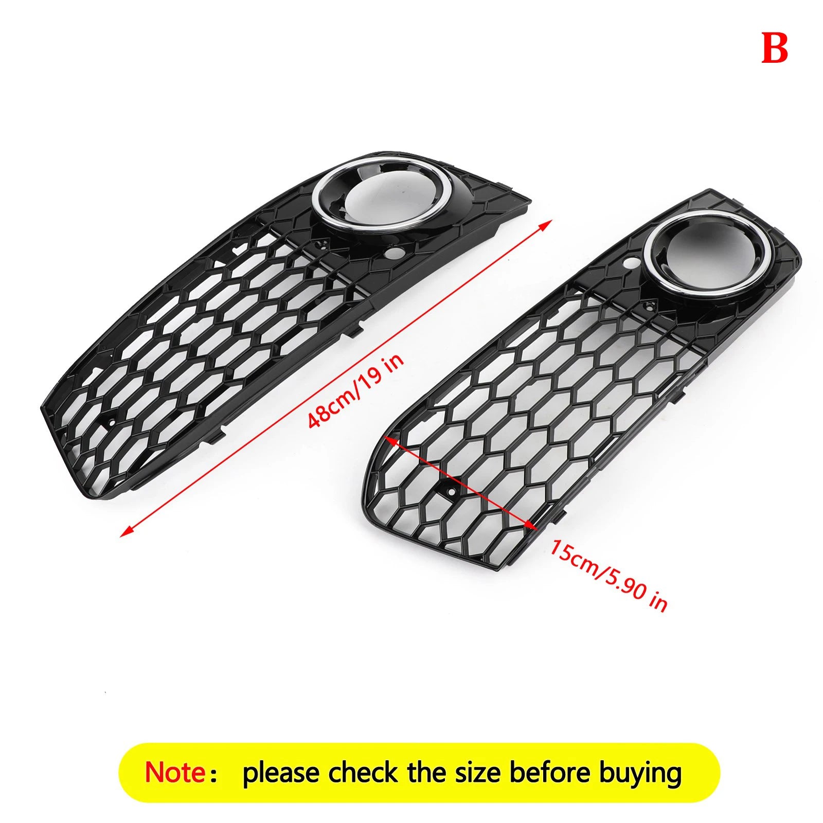 Audi A4 B8 Honeycomb Fog Light / Open Vent Grilles