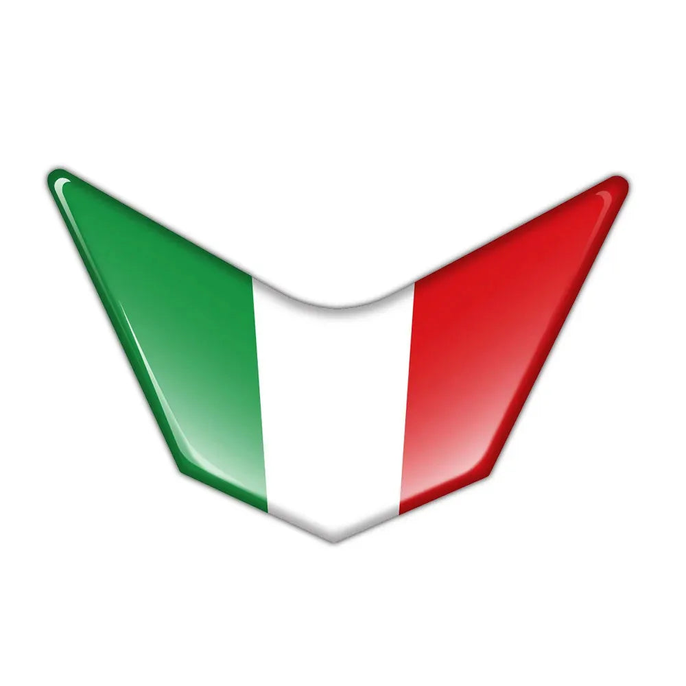 3D Reflective Italia Flag Sticker / Epoxy Resin Decal (Waterproof) – Motorcycles & Scooters