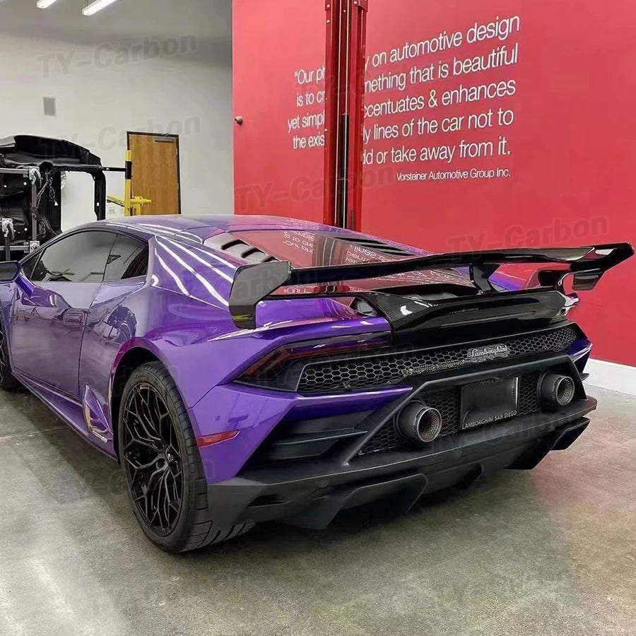 Lamborghini Huracan V-Style Carbon Rear Duck Spoiler / Trunk Lid Wing