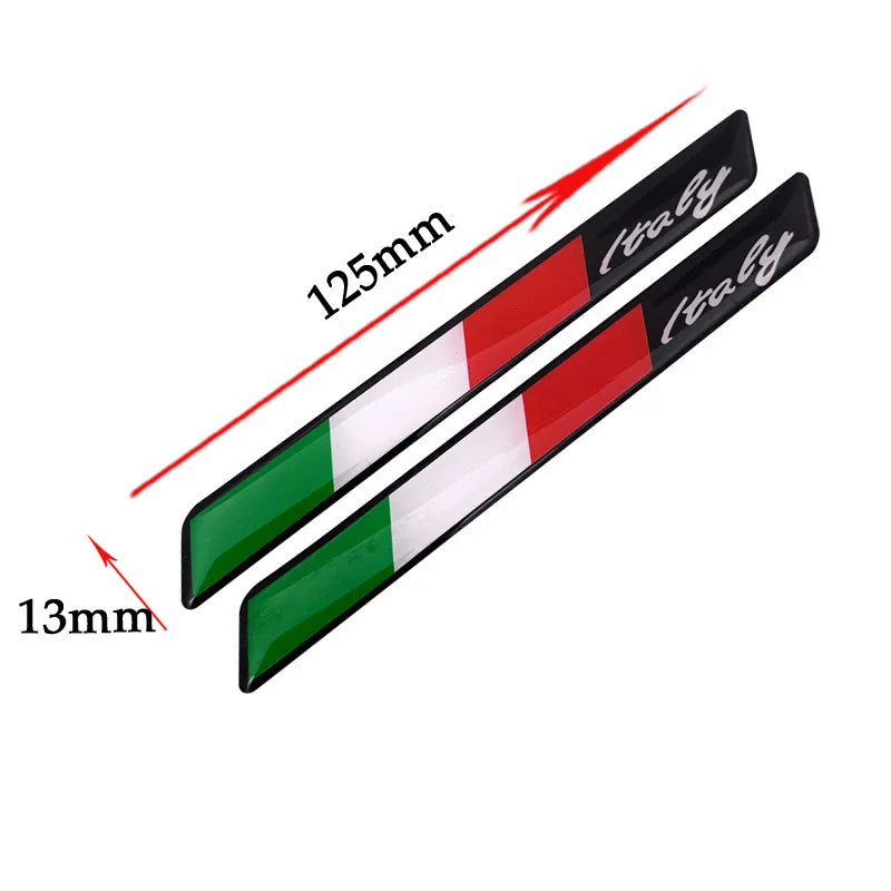3D Reflective Italia Flag Sticker / Epoxy Resin Decal (Waterproof) – Motorcycles & Scooters