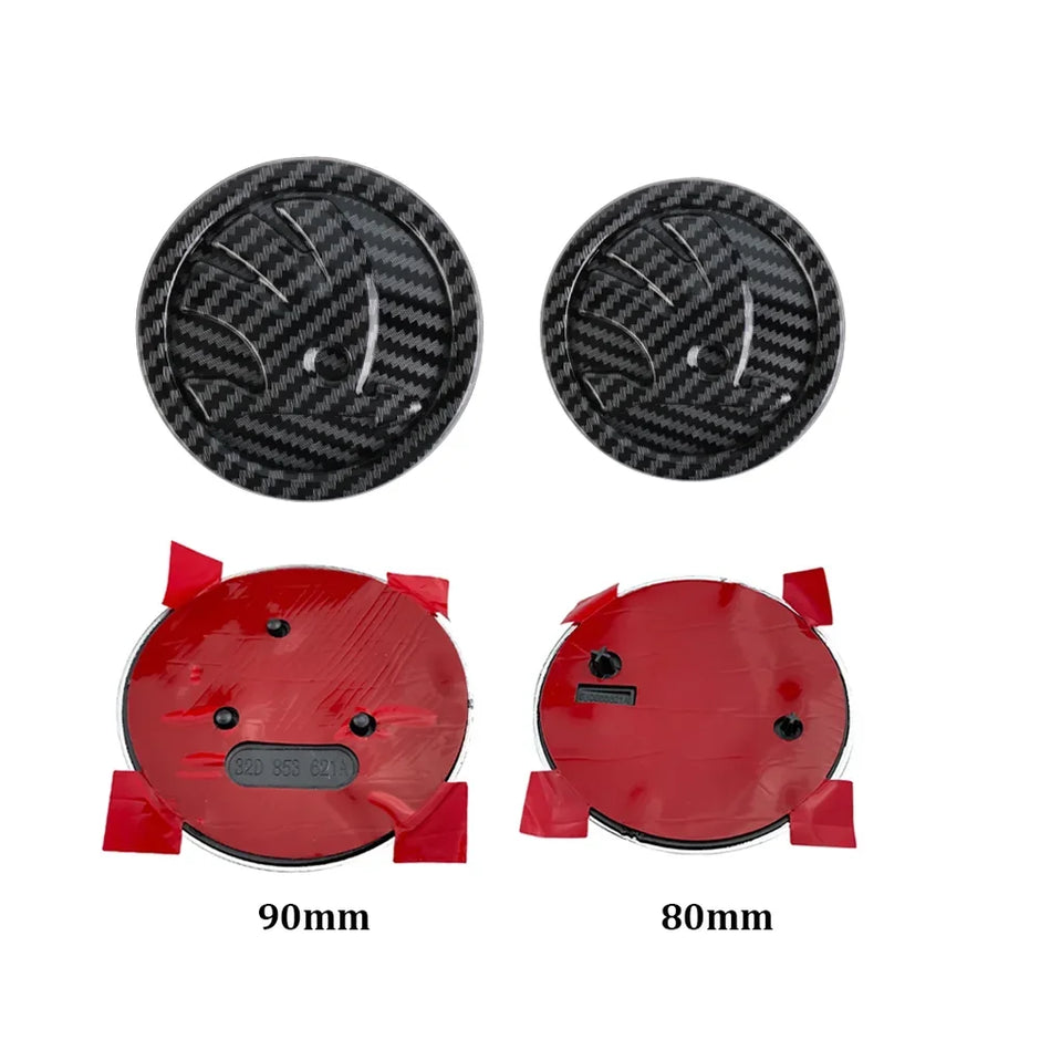 Skoda Front & Rear Badge Set – 80mm + 90mm ABS Emblem